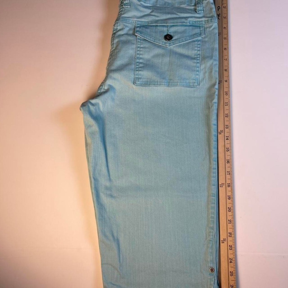 Christopher & Banks stretch Capri pants. Light blue/green size 10